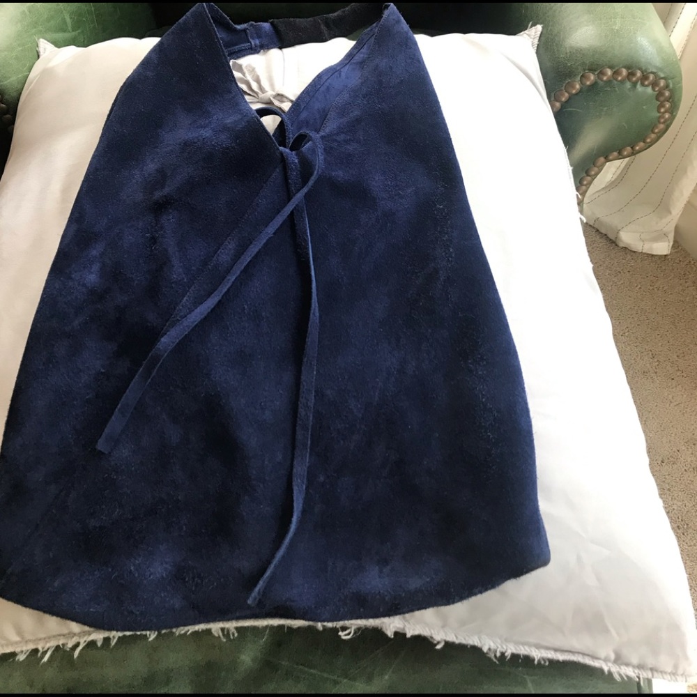 Navy suede bag